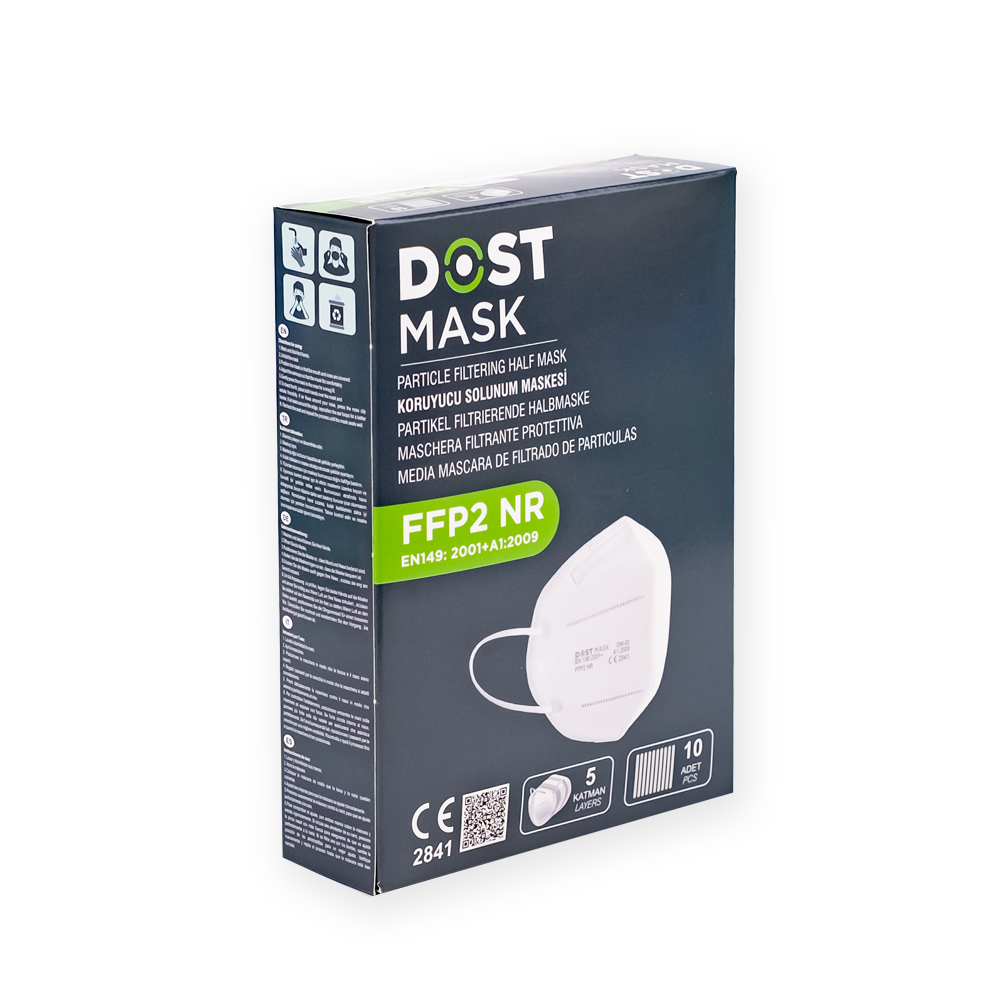 FFP2 (N95) 5 Katlı Koruyucu Solunum Maskesi || Dost Maske